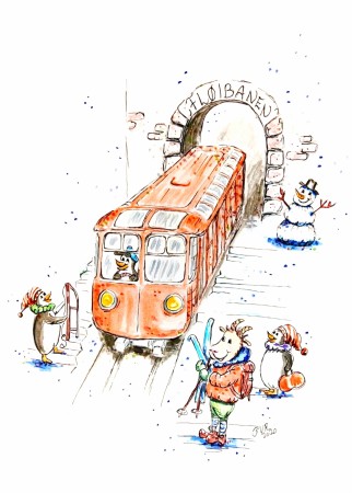 Julekort, Fløibanen 